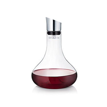 blomus -ALPHA- Dekantierkaraffe aus Glas, komfortables & tropffreies Eingießen Wein, Filter & Belüftung, Ein-Hand-Bedienung, spülmaschinenfest (H / B / T: 26,5 x 18 x 18 cm, Glas / Edelstahl, 63570) im Sale